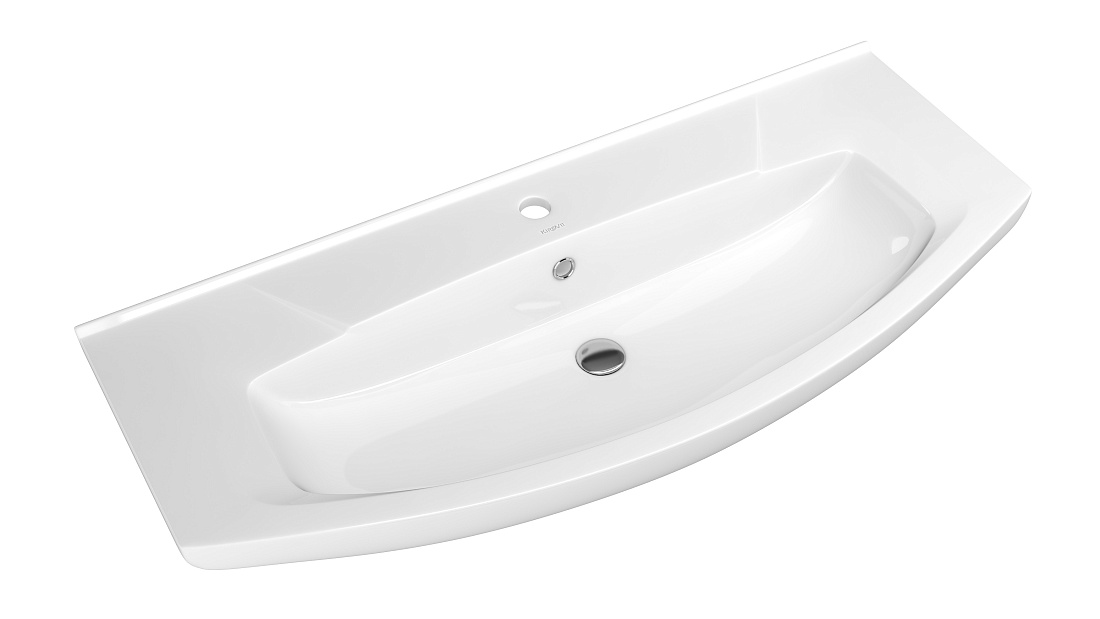 Тумба с раковиной Francesca Доминго 105 напольная, 4 двери, 2 ящика, белая