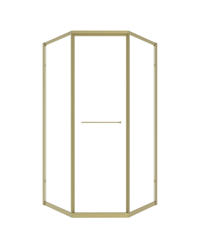 Душевой угол Timo TTSS-100/17C-8L, 1000*1000*2000, профиль мат золото, стекло прозрачное 8 мм