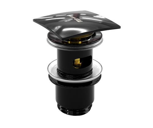 Донный клапан WasserKraft Glan A166 черный глянец