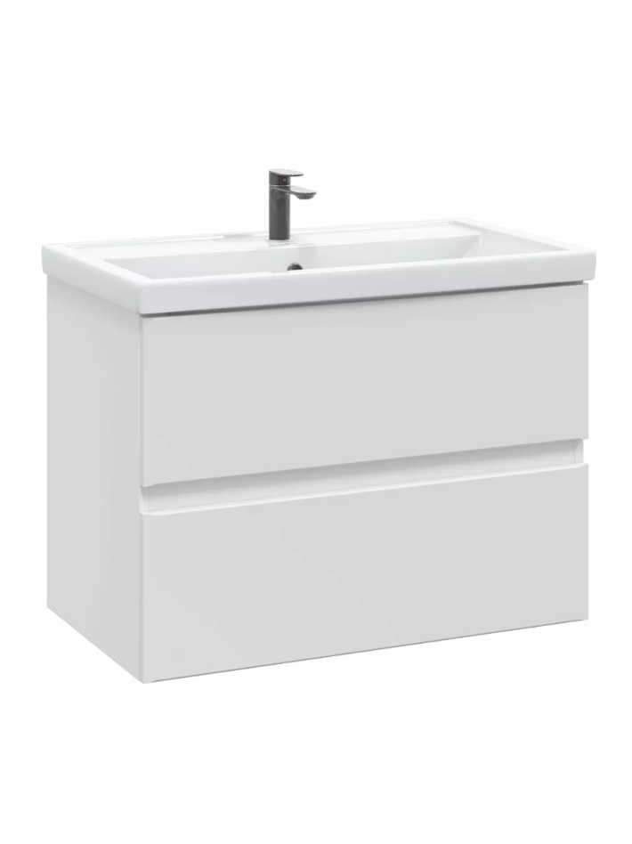 Тумба подвесная SanStar Велья 70 с раковиной Фостер 70, белая