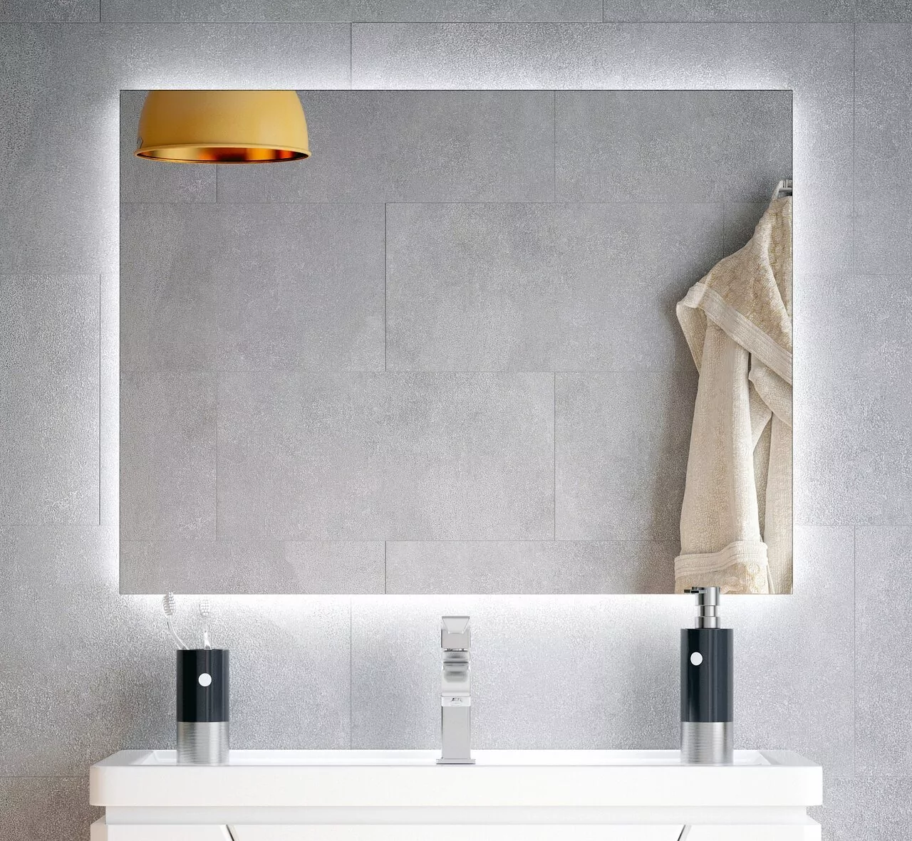 Зеркало Corozo Фоссо 800х600 свет, сенсор