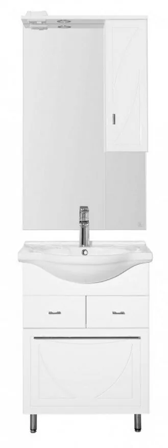 Зеркало-шкаф Style Line Лана 60 R С свет, белый