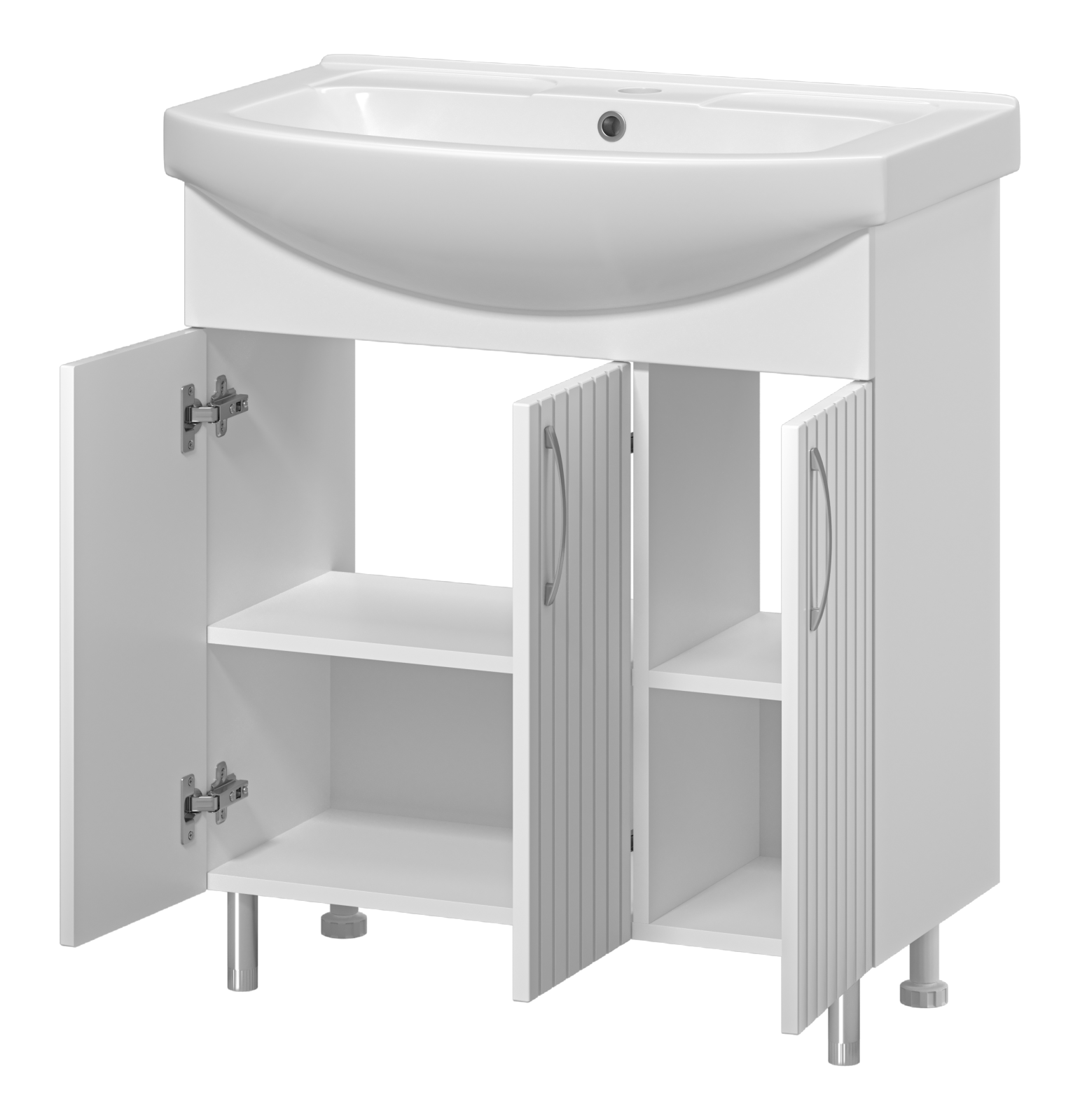 Тумба с раковиной Misty Изео 75 белый