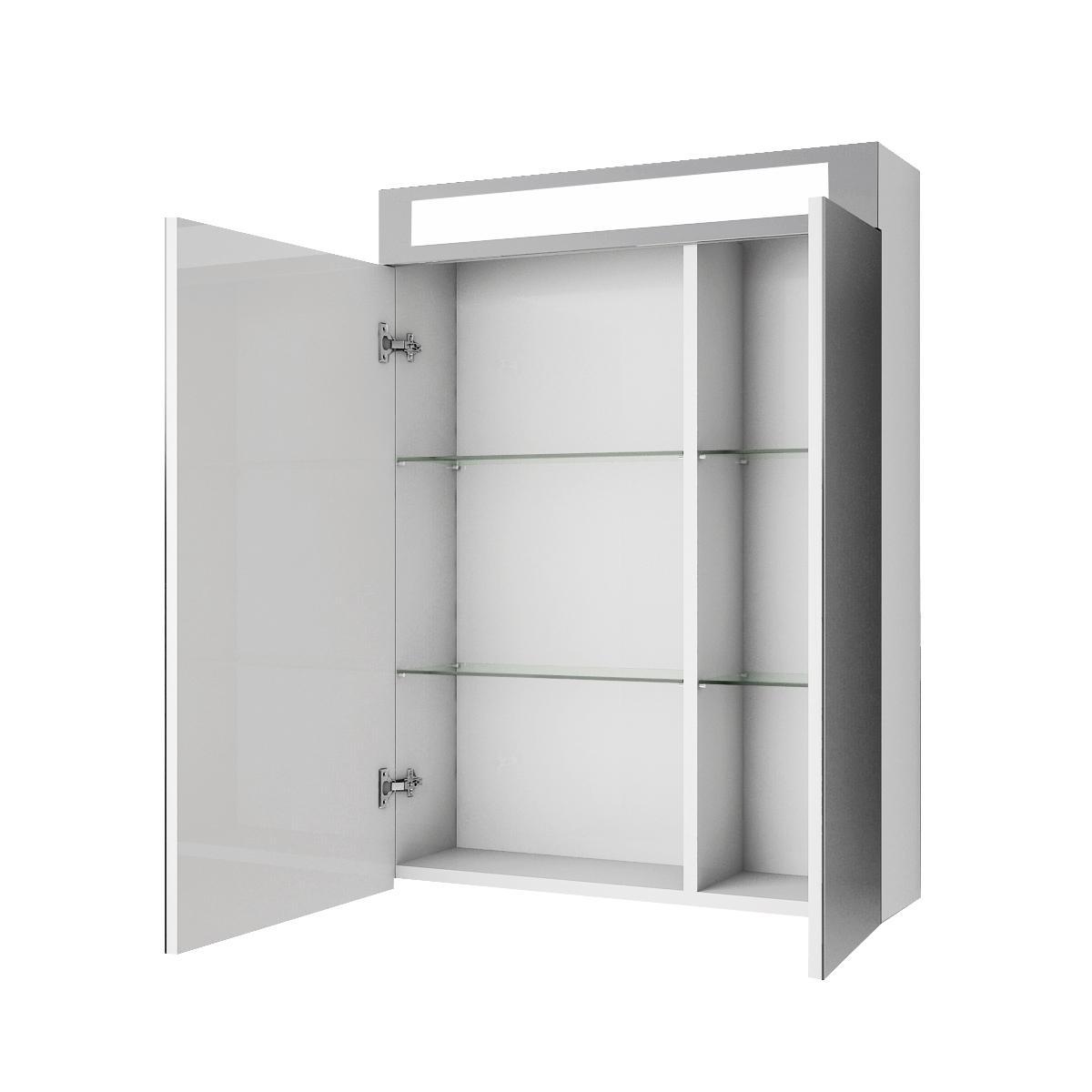 Зеркальный шкаф Dreja Uni 60 см, белый