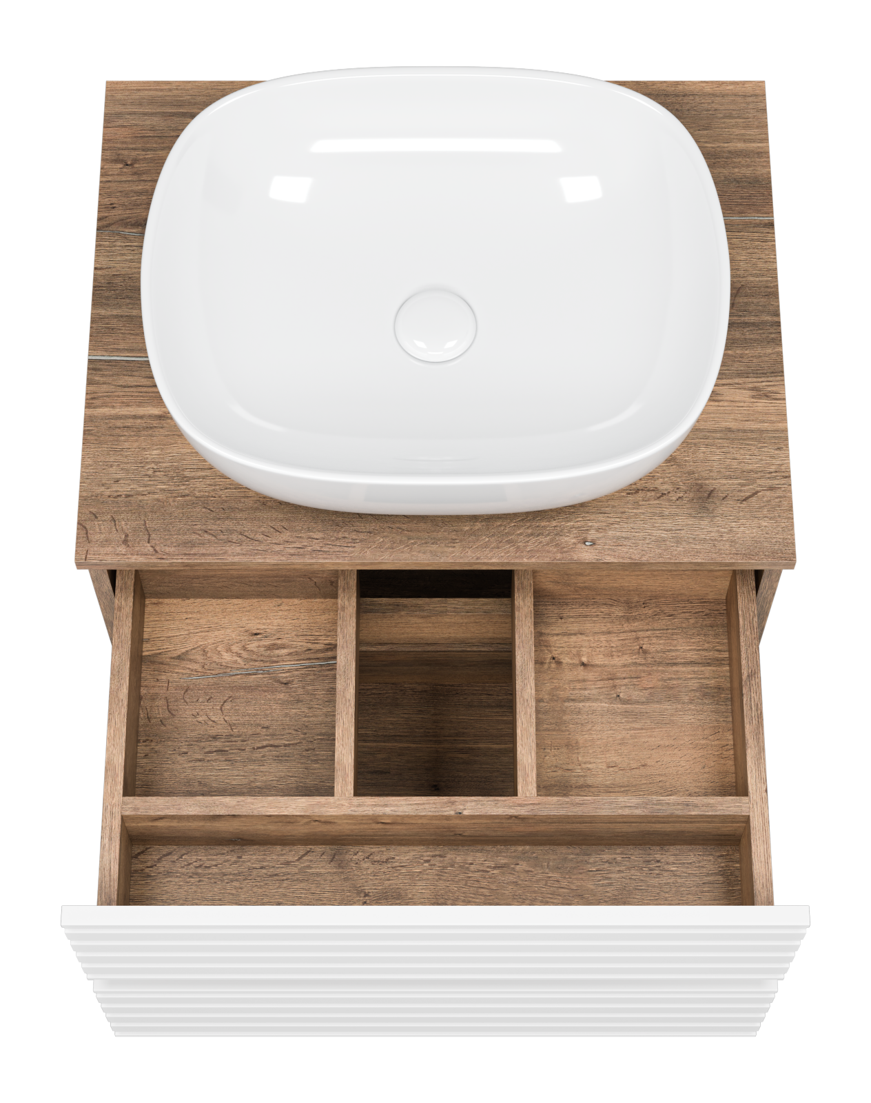 Тумба с раковиной Brevita Dakota 60 подвесная, белый