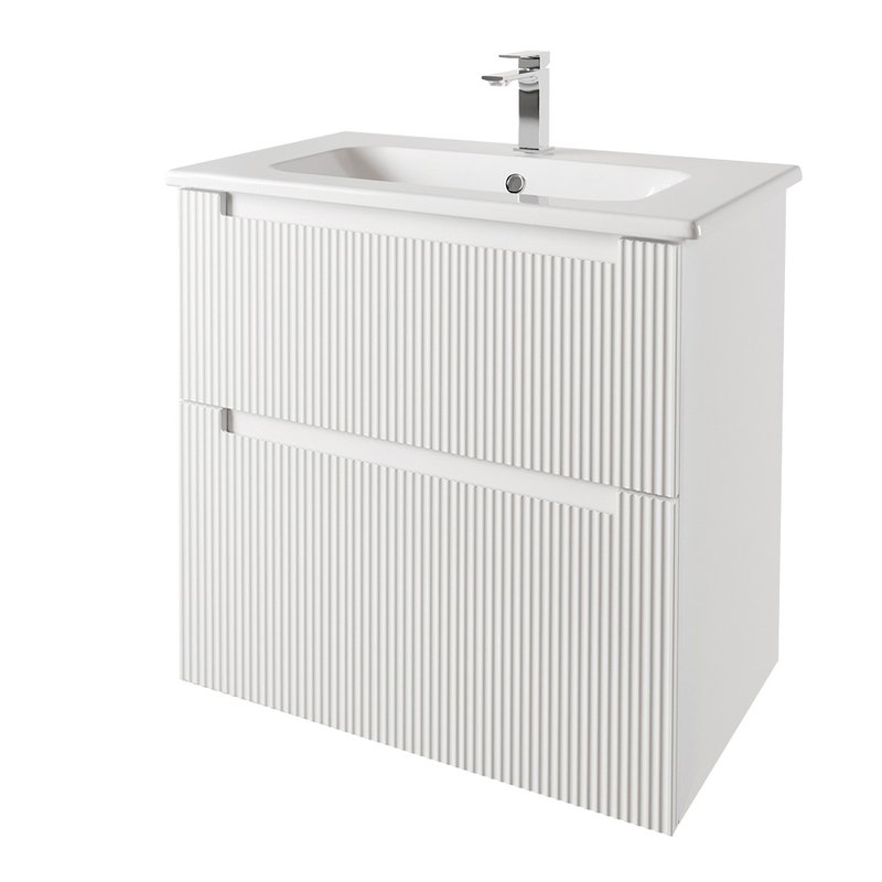 Тумба с раковиной подвесная Dreja Euphoria 80 см, белый