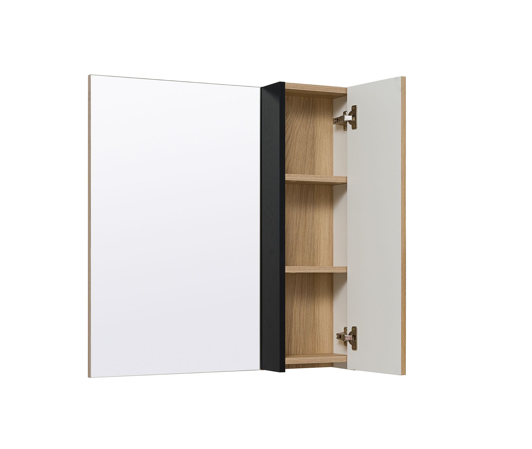 Зеркало с шкафчиком Runo Мальта 70 дуб черный