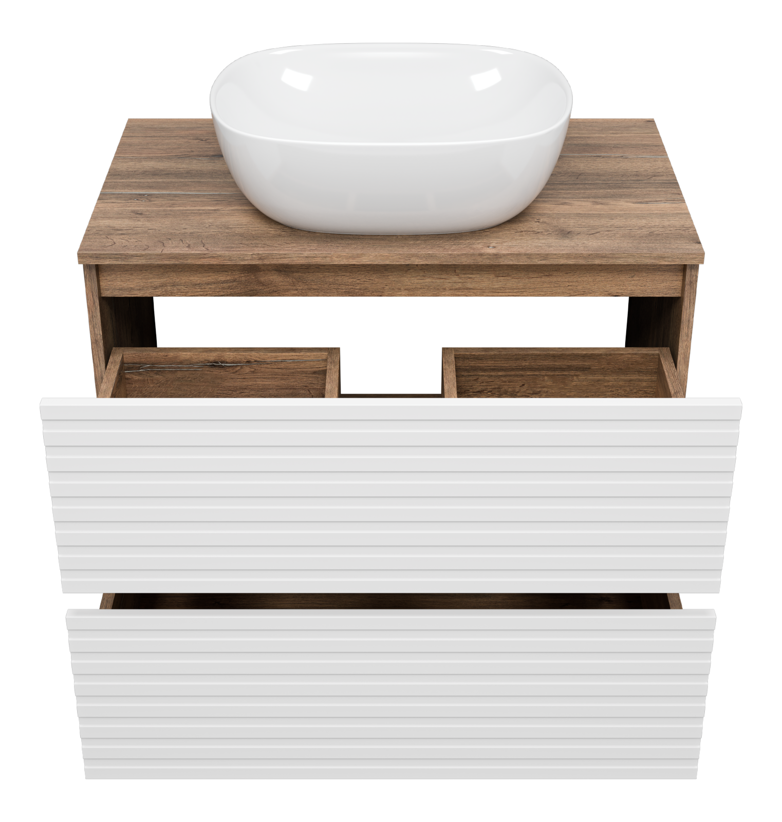 Тумба с раковиной Brevita Dakota 80, белый