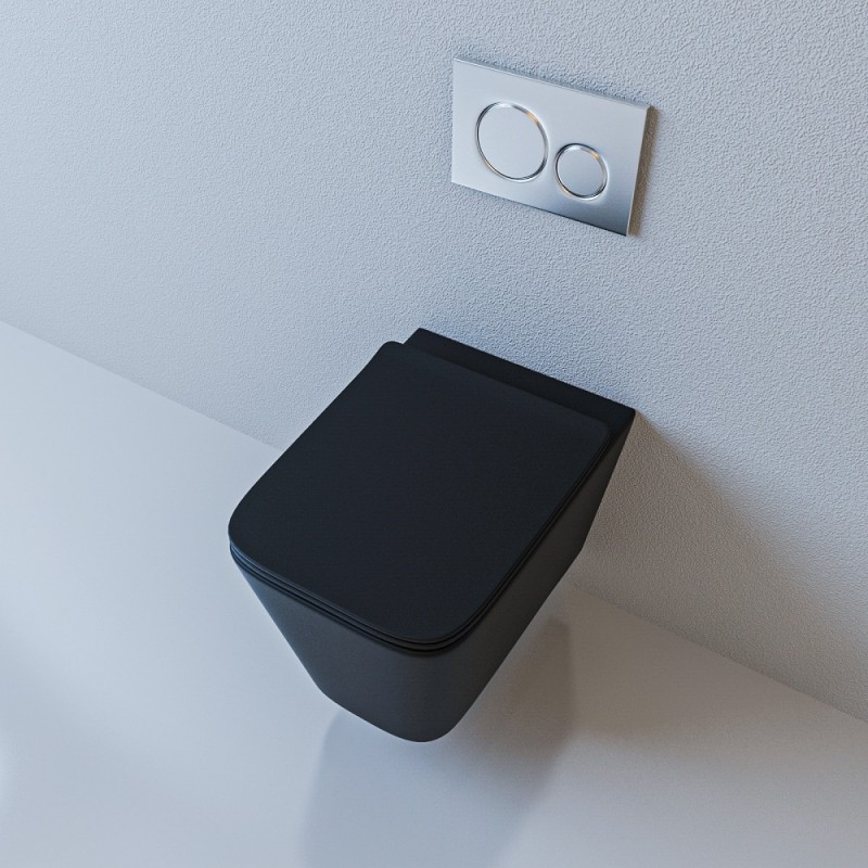 Унитаз подвесной Esbano GARTEZ (Matt Black) 510x345x340