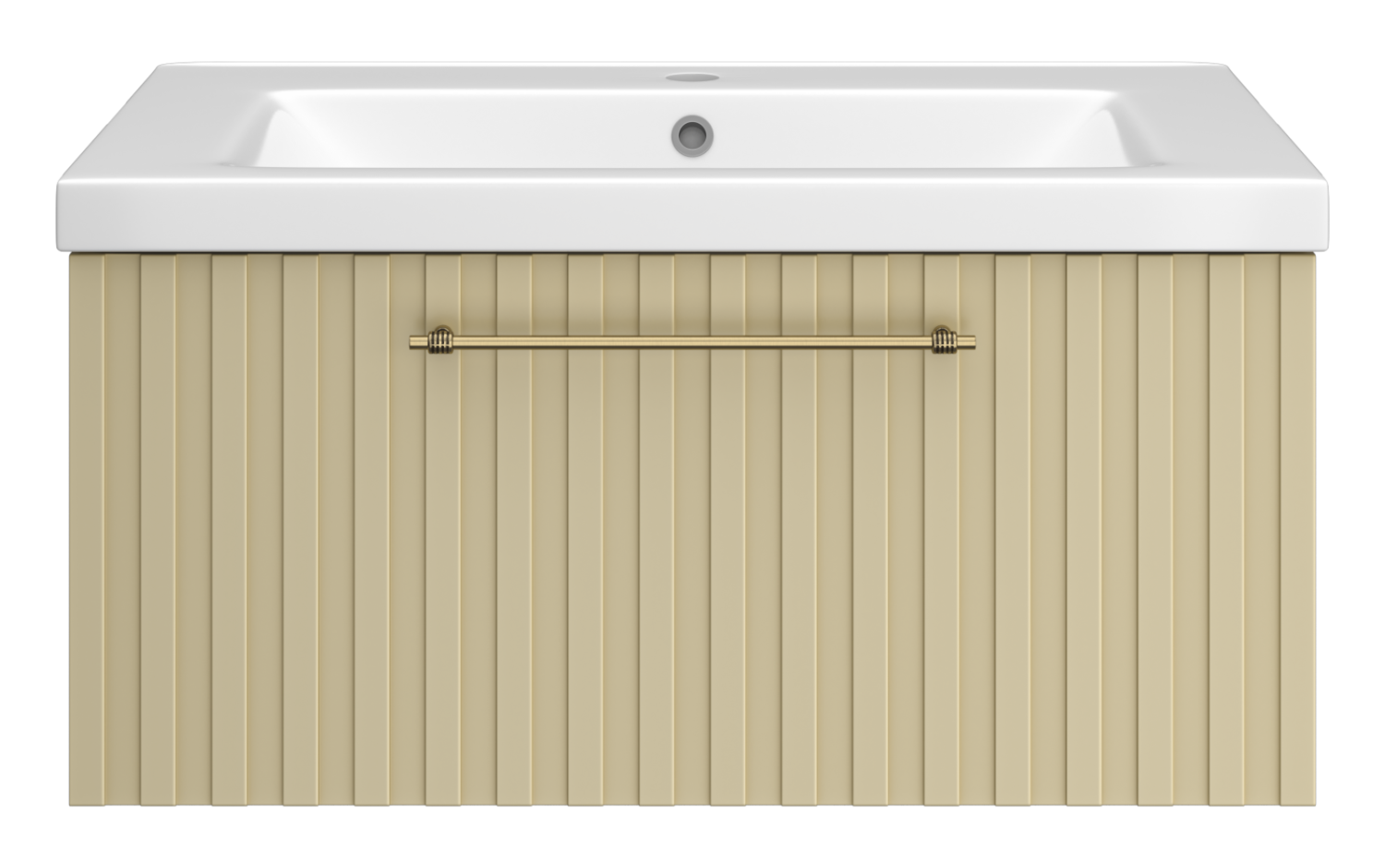 Тумба с раковиной Brevita Alicante 80 подвесная, капучино