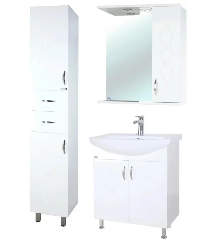 Зеркало-шкаф Bellezza Элеганс 50 R свет, белый