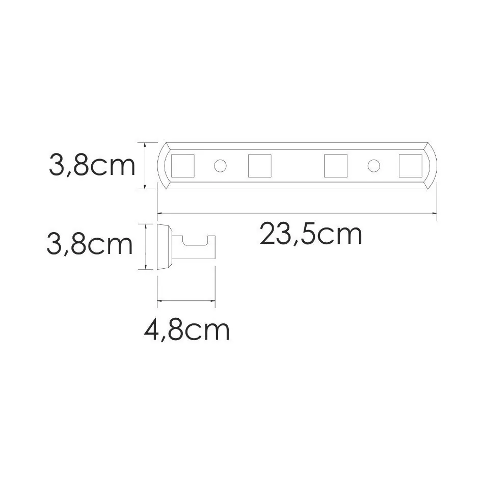Планка с крючками WasserKraft Rhin K-8774 никель
