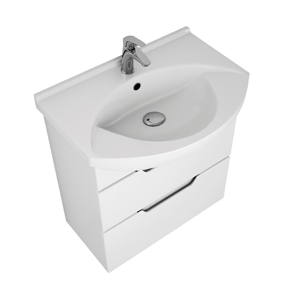 Тумба с раковиной напольная Dreja Laguna Plus 65 см, белый