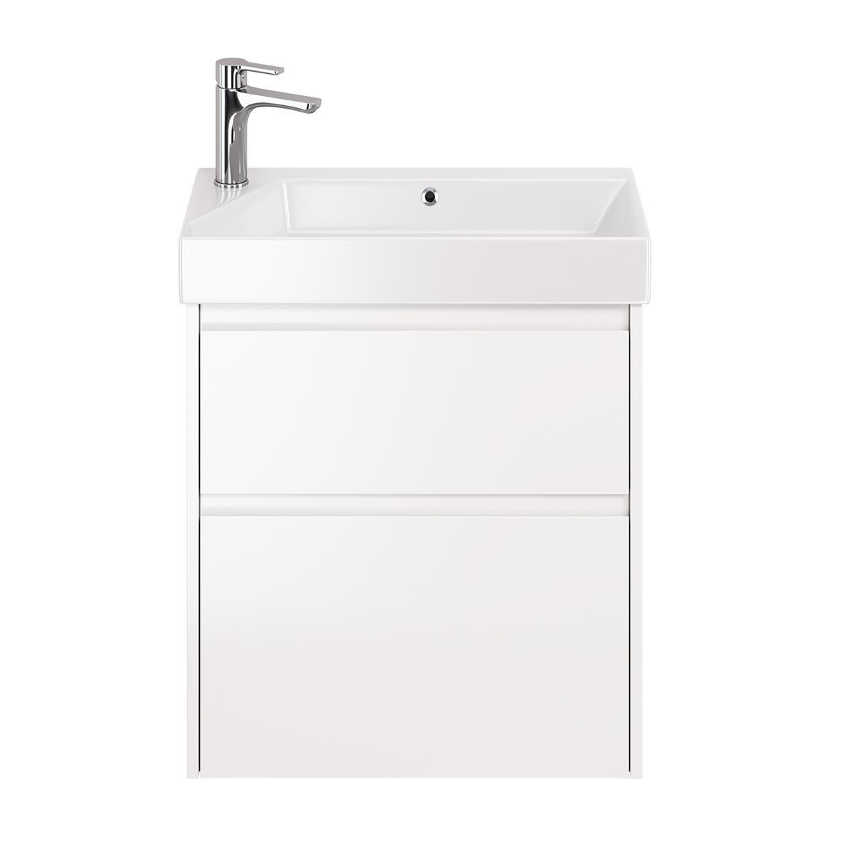 Тумба с раковиной подвесная Dreja Slim 65 см, белый