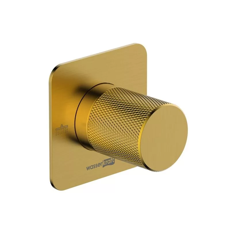 Переключатель WasserKraft A306 на 2 выхода, встраиваемый, матовое золото