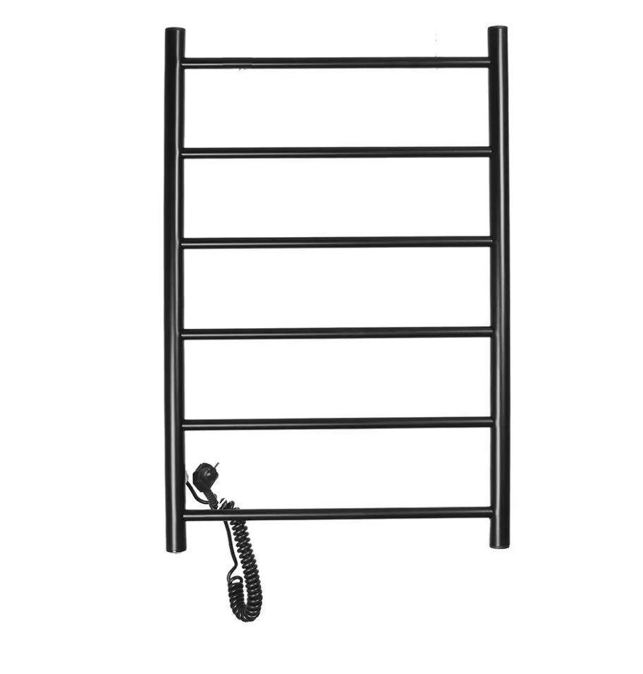 Полотенцесушитель электрический Domoterm Классик DMT 109-6 50х80 EK L левый, черный матовый