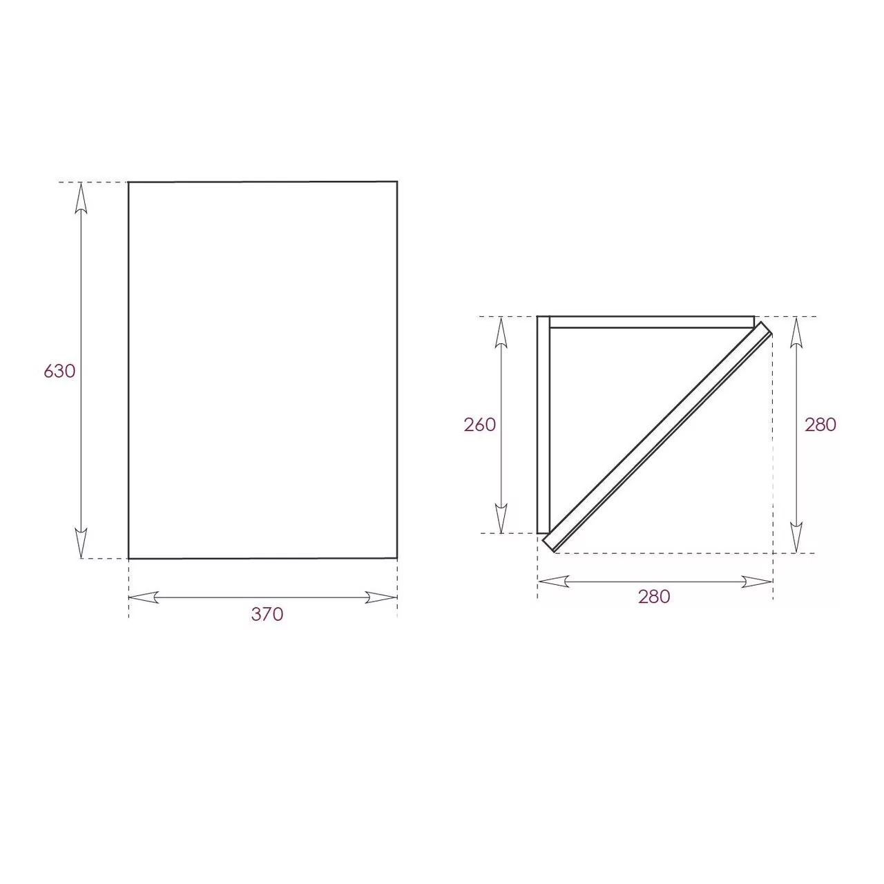 Зеркало-шкаф Onika Мини 30 угловое, белый
