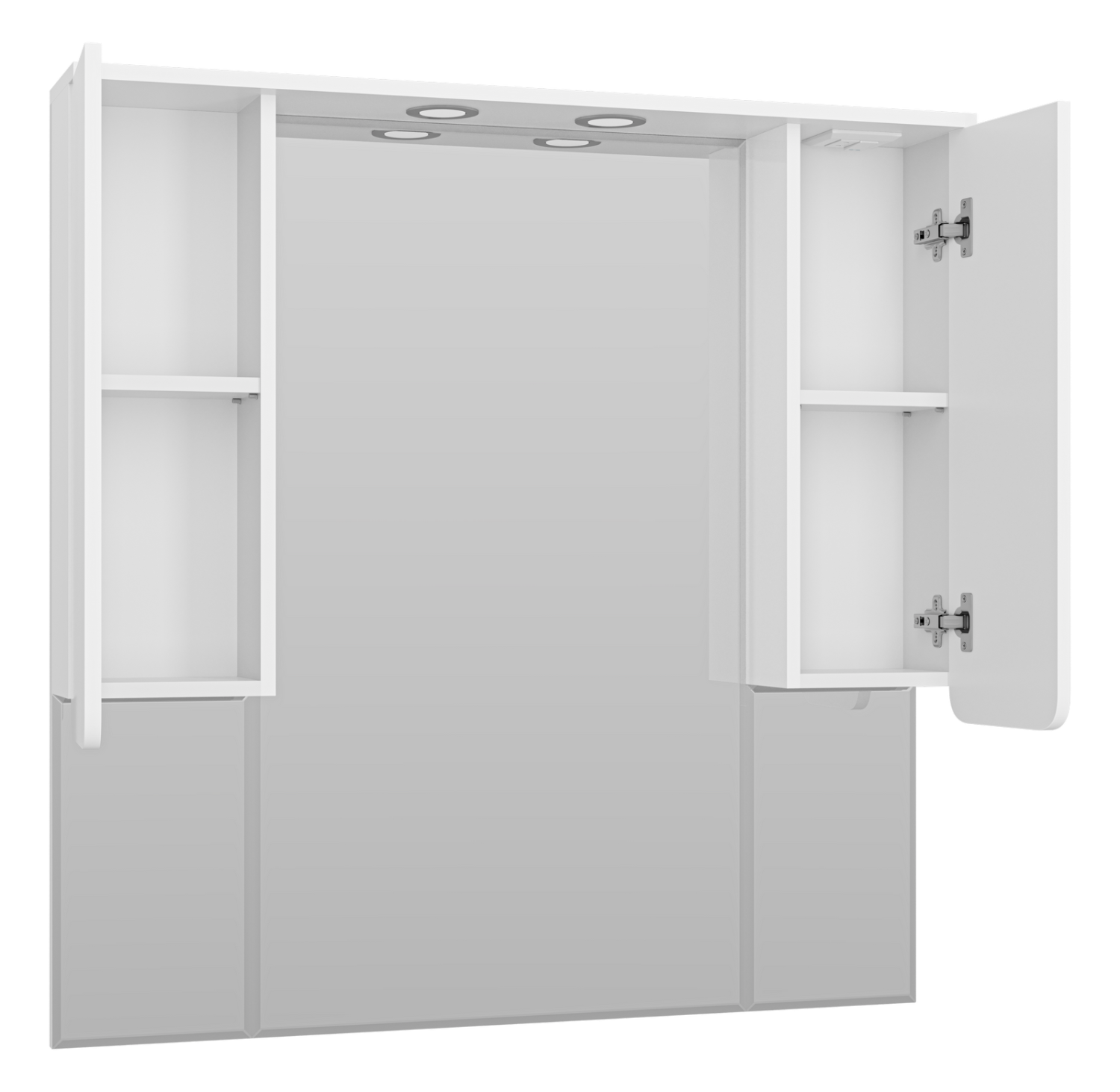 Зеркало со шкафчиком Misty Чегет 105, белый