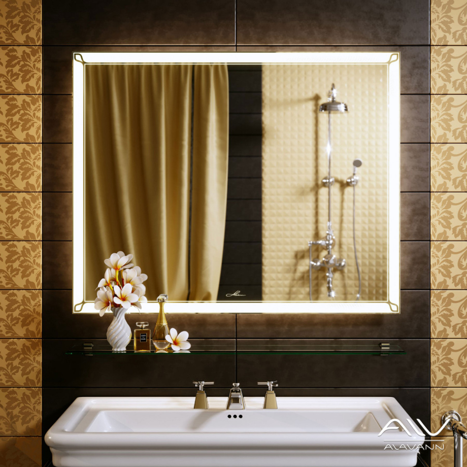 Зеркало Alavann Retro 100 свет, ИК выключатель