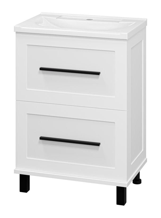 Тумба с раковиной Misty Модерн 60 белый