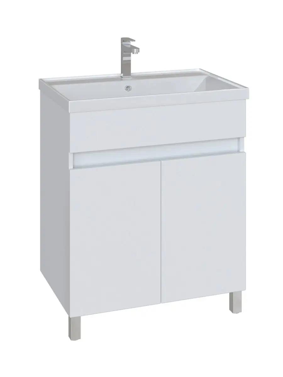 Тумба напольная SanStar Квадро 70 с раковиной Фостер 70 белый