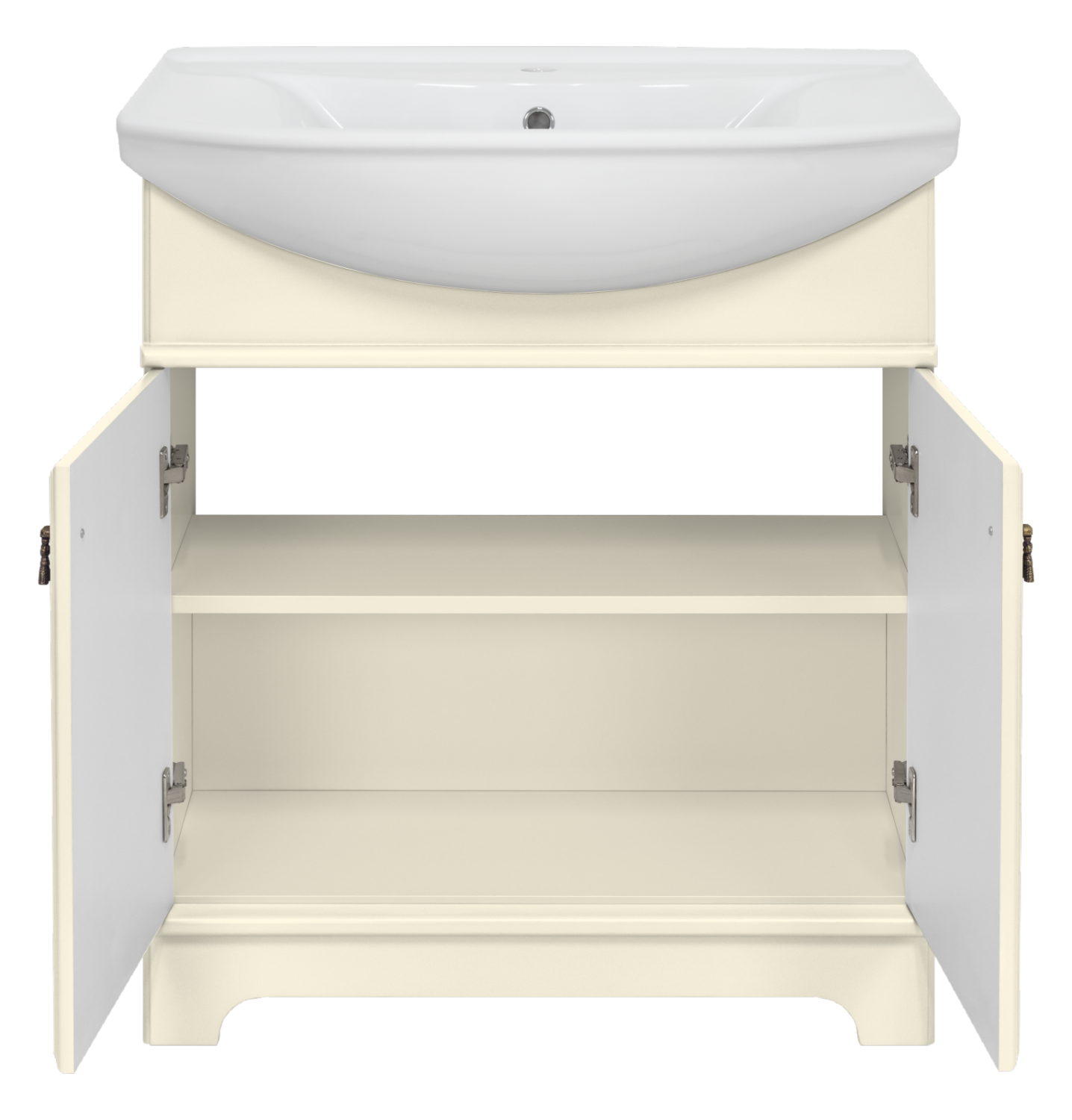 Тумба с раковиной Misty Лувр 65 слоновая кость