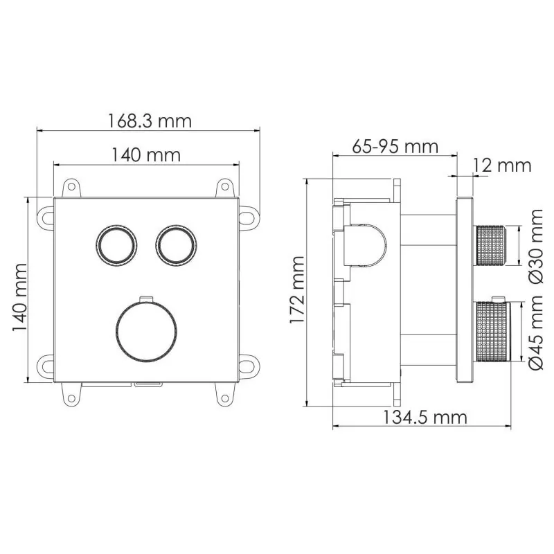 Смеситель с переключателем WasserKraft Aisch 5548 Thermo встраиваемый, на 2 выхода, с термостатом, матовое золото