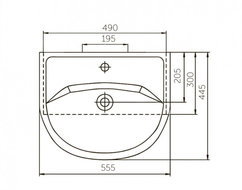 Тумба с раковиной Francesca Империя 55 напольная, с 2 дверцами, венге