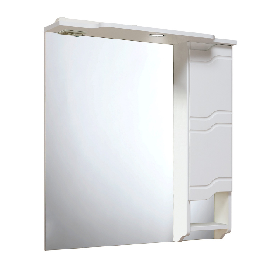 Зеркало-шкаф Runo Стиль 75 R, белый
