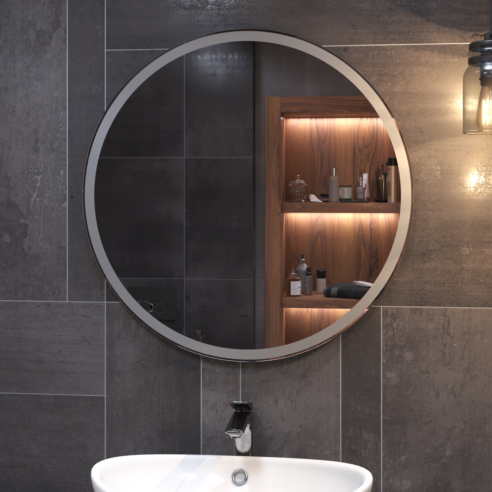 Зеркало Vigo Cosmo Comfort 80 свет, сенсор, антизапотевание