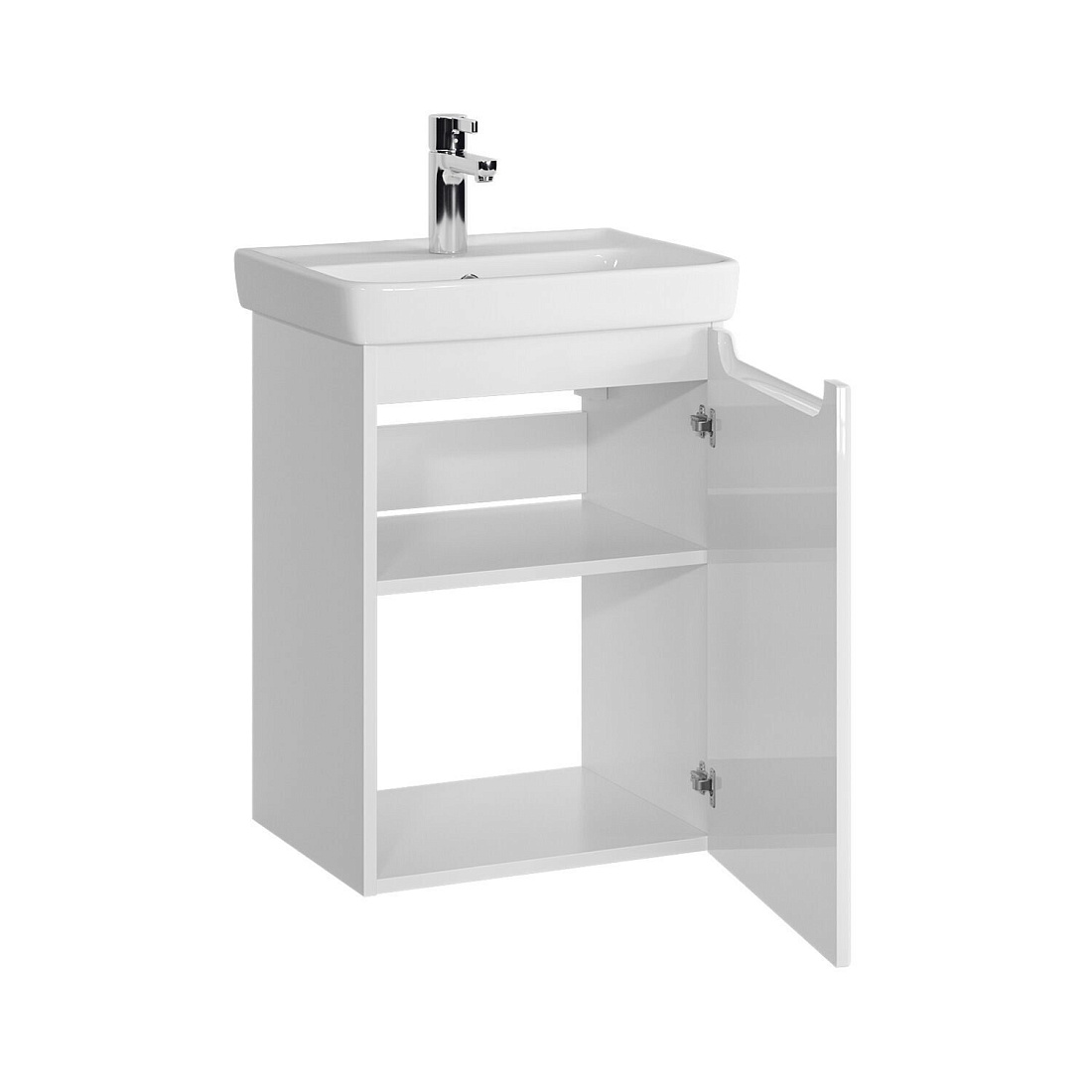 Тумба подвесная SanStar Bianca 50 с раковиной Мини 50, белая