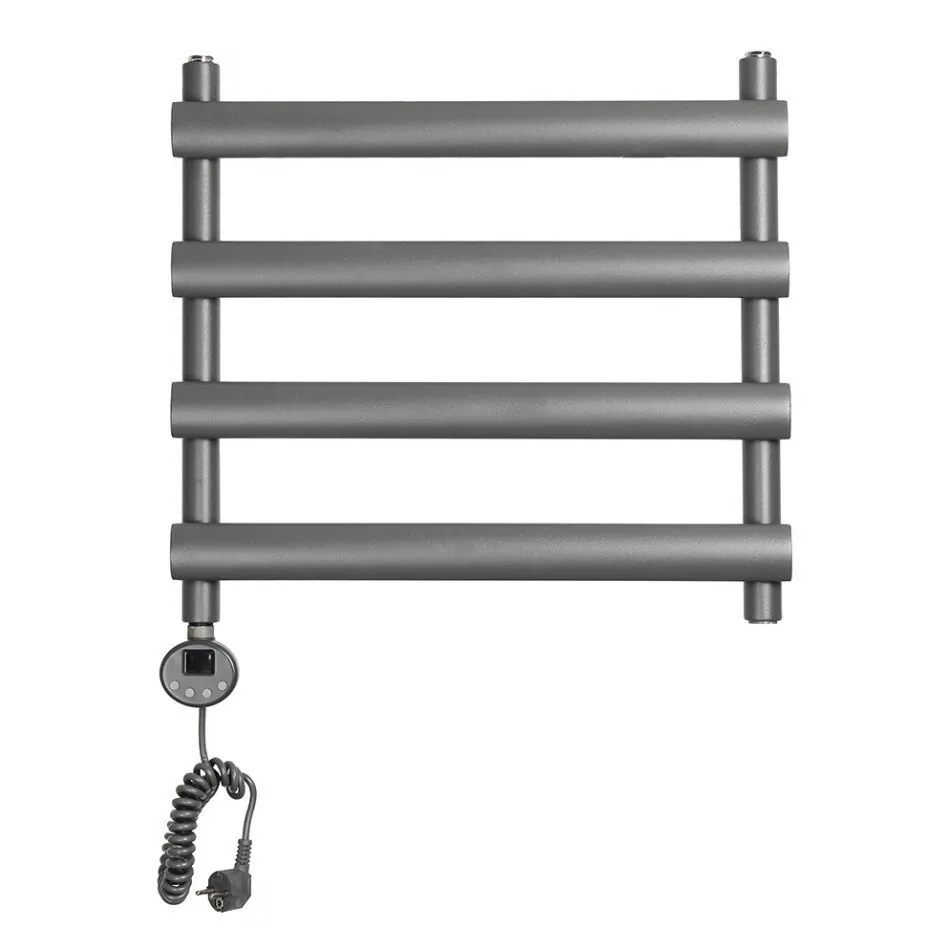 Полотенцесушитель электрический Domoterm Альфа П4 500х496 EL левый, графит