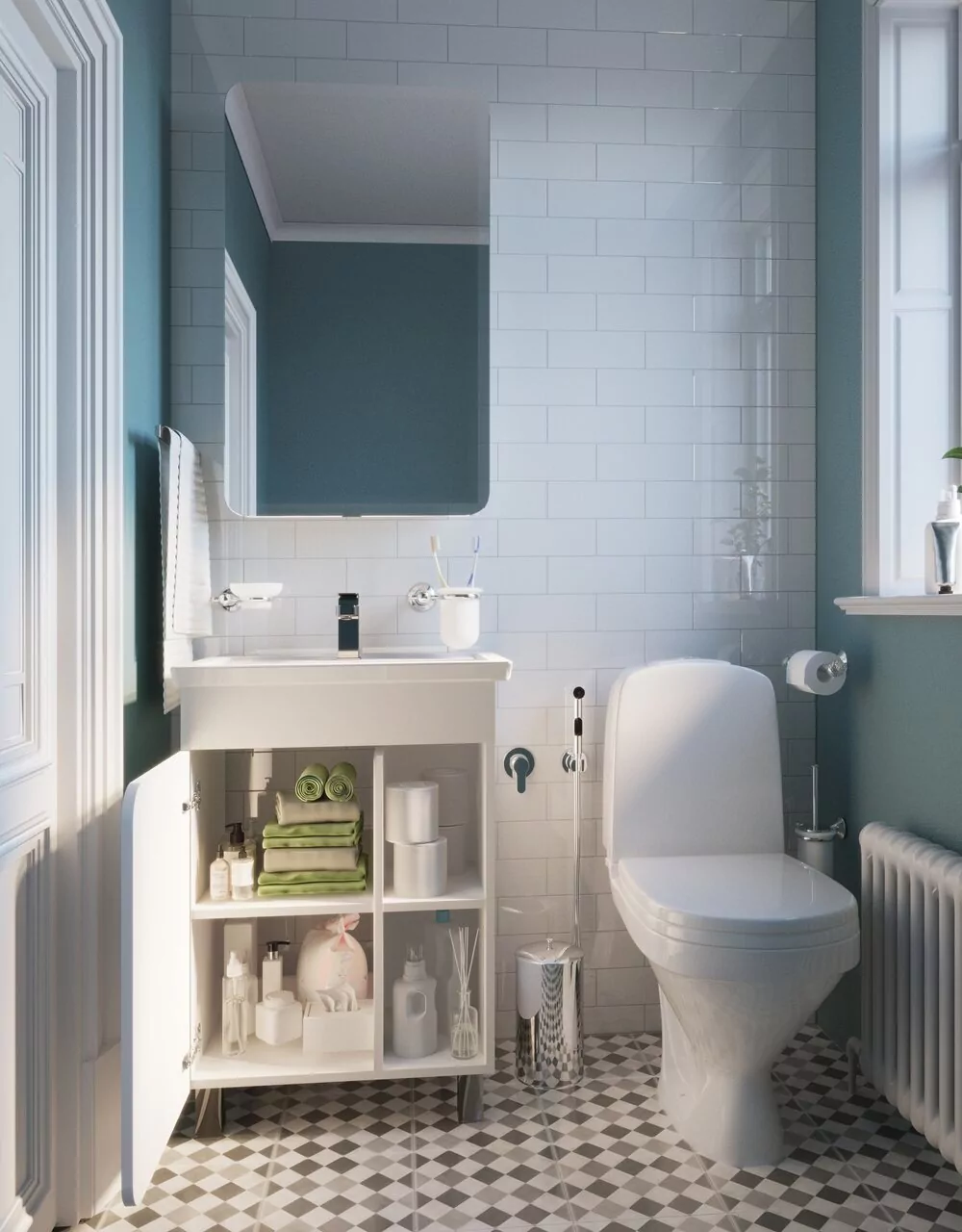 Зеркало-шкаф 1Marka Nuvo 50 белый