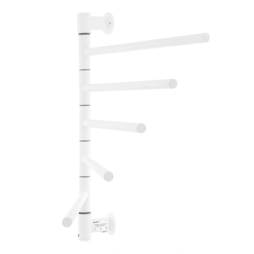 Полотенцесушитель электрический Energy I - G5 белый матовый, поворотные секции, скрытое/наружное подключение от магазина Vanna-Vanna.ru!