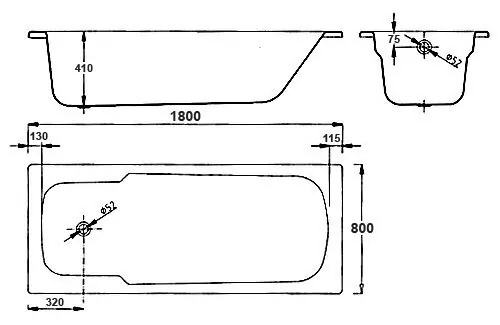 Ванна стальная BLB Atlantica B80A 180x80