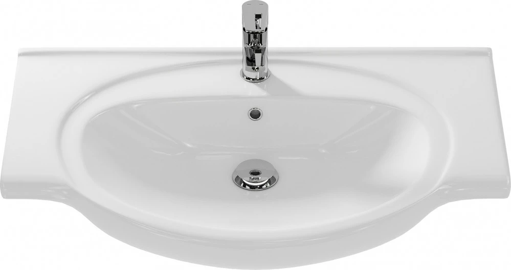 Тумба напольная Viant Милан 80 с раковиной Erica 80, белый