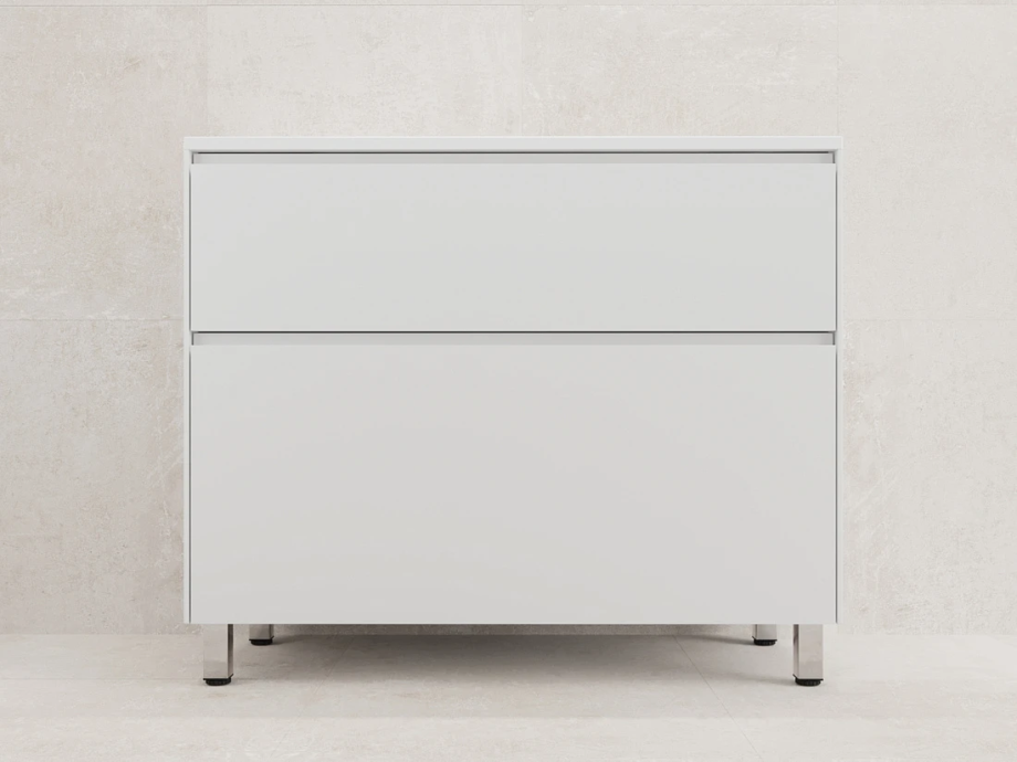 Тумба с раковиной Style Line Лима 100 напольная, белый матовый