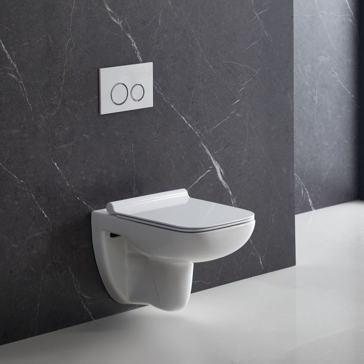 Унитаз подвесной безободковый Terminus Ното 550х350 белый