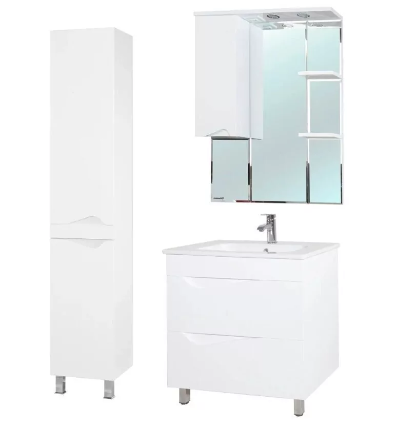 Пенал Bellezza Эйфория 35 L напольный, белый