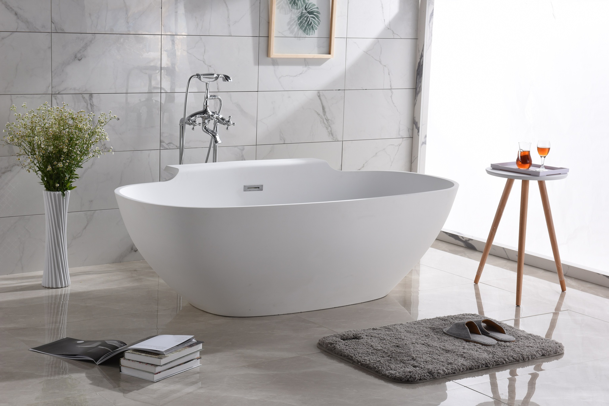 Ванна из искусственного камня Timo solid LUMI1770 (1770*895*570)