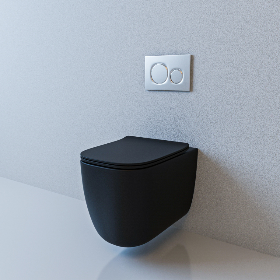 Унитаз подвесной Esbano GARANT (Matt Black) 510x350x360