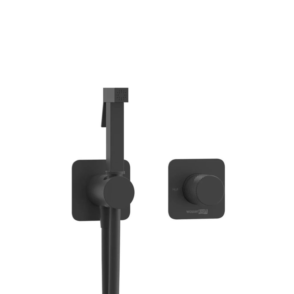Смеситель с гигиеническим душем WasserKraft Fulda A5251.302.241.212 черный Soft-touch от магазина Vanna-Vanna.ru!