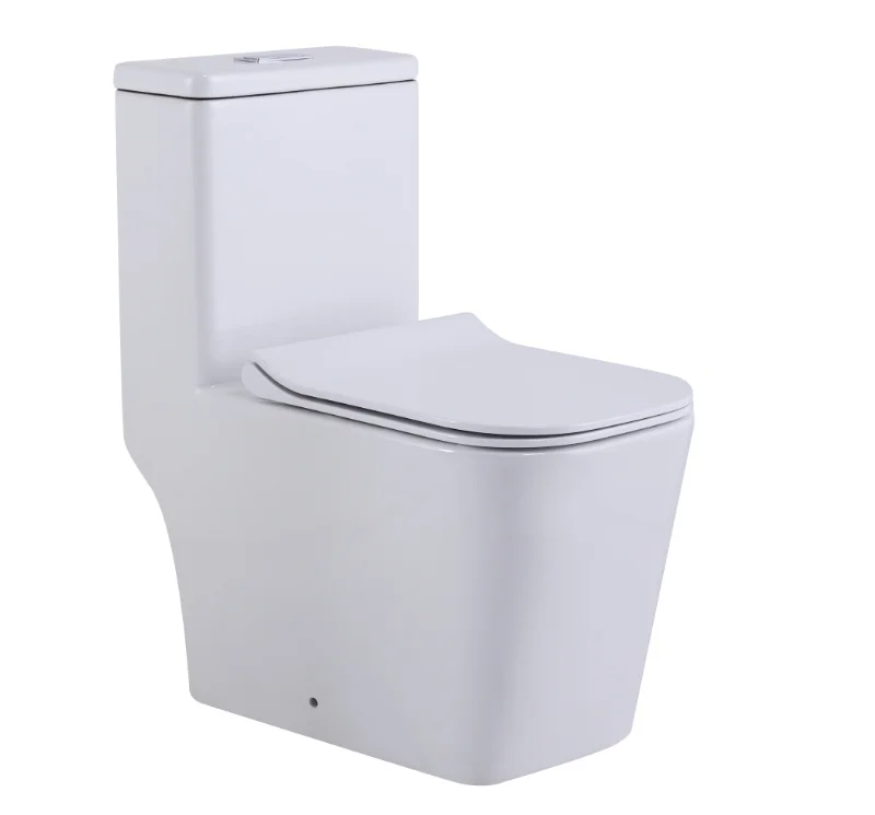 Унитаз SantiLine SL-5024 напольный, безободковый, моноблок, белый