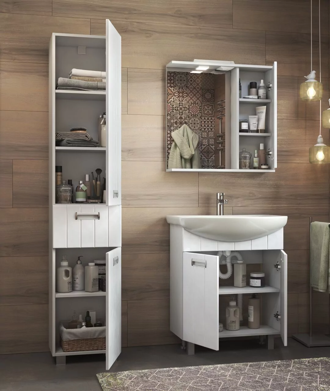 Зеркало-шкаф Vigo Diana 60 R свет, белый