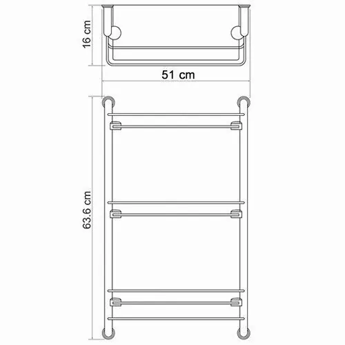 Полка WasserKraft K-2033 хром