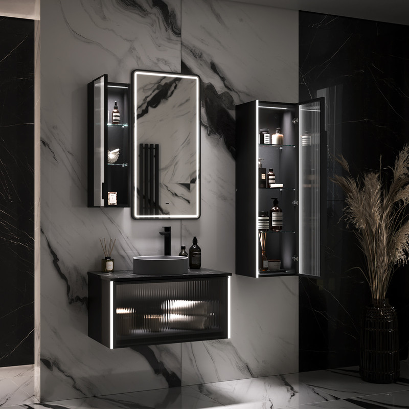 Пенал EQUIL Stoune 36 подвесной, универсальный, дуб черный