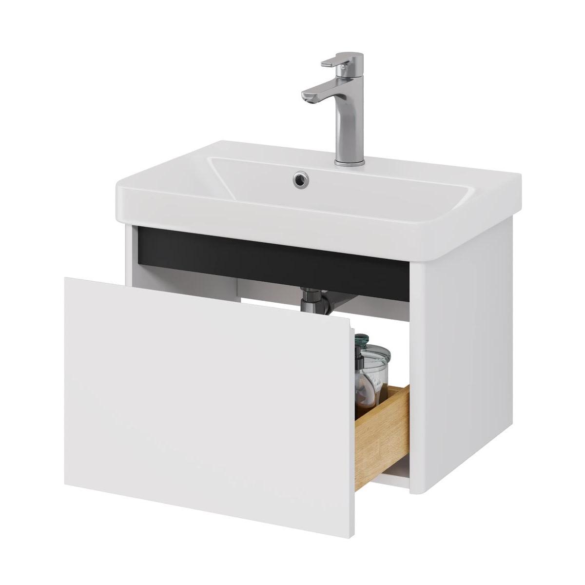 Тумба с раковиной подвесная Dreja Luxury 55 см, белый