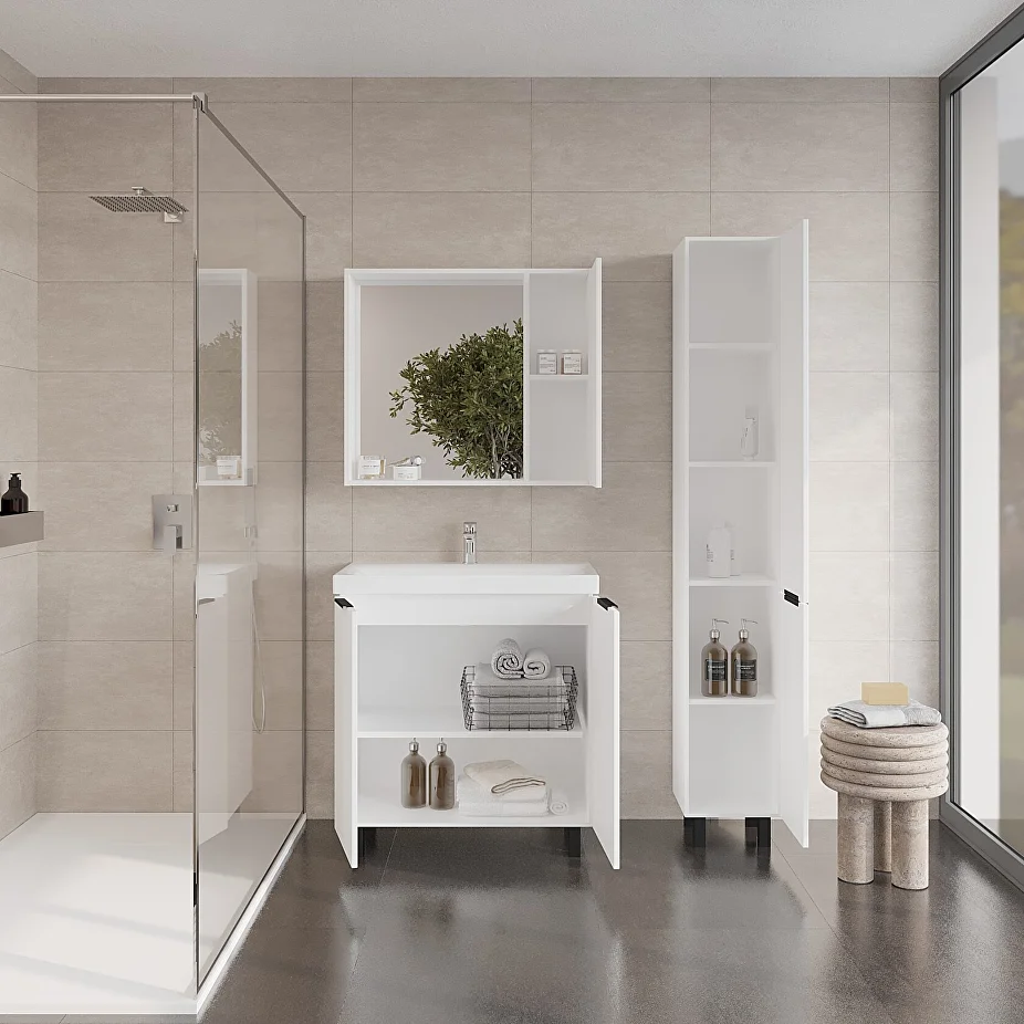 Пенал Viant Берлин 30 L/R напольный, белый