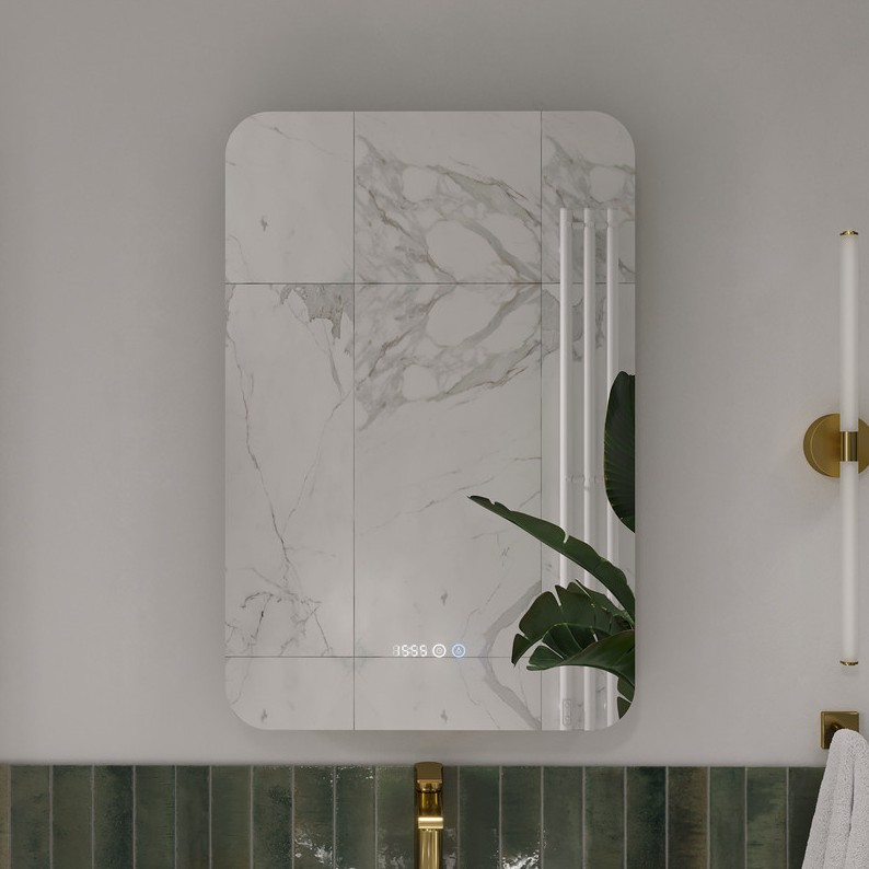 Зеркало-шкаф EQUIL Desert 57 с подсветкой, L, амарок