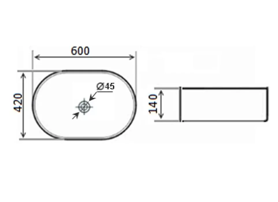 Раковина Timo Kulo TK-405 белая